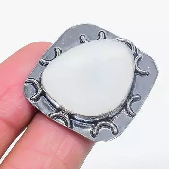 Кольцо из серебра 925 пробы с натуральным перламутром и драгоценными камнями, размер 7,5 D9Z30