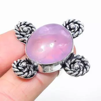 Кольцо из серебра 925 пробы с натуральным аметистом, размер 5,5 f1E51