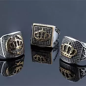 Кольцо из серебра 925 пробы с ямками в форме короны, мужское и женское кольцо с короной, благородное кольцо 7