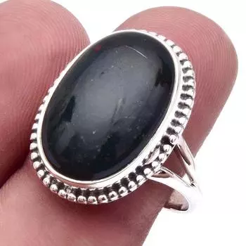 Кольцо из серебра 925 пробы с натуральным драгоценным камнем-кровавым камнем S.9 T1m10