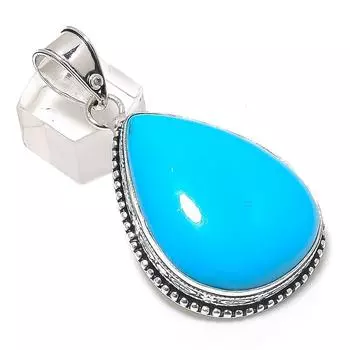 Кольцо из серебра 925 пробы с натуральной бирюзой Аризоны, размер 6,2 o4G11