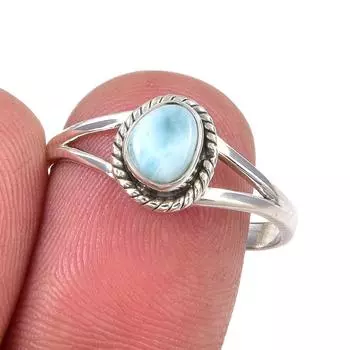 Кольцо из серебра 925 пробы с драгоценным камнем Natural Republic Larimar, размер 9, n1S90