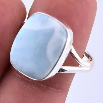 Кольцо из серебра 925 пробы с драгоценным камнем Natural Republic Larimar, размер 9 дюймов, m4e79