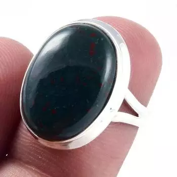 Кольцо из серебра 925 пробы с натуральным драгоценным камнем-кровавым камнем S.6 f7L40
