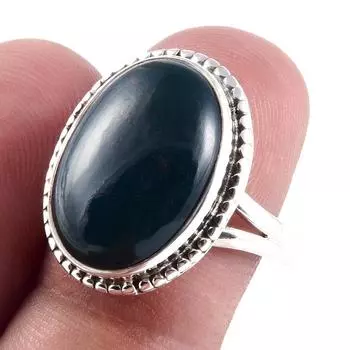 Кольцо из серебра 925 пробы с натуральным драгоценным камнем-кровавым камнем S.8 N1S20