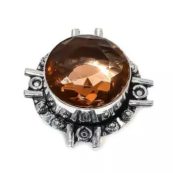 Кольцо из серебра 925 пробы с драгоценным камнем морганит, размер 7 N7y71