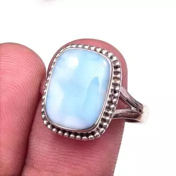 Кольцо из серебра 925 пробы с драгоценным камнем Natural Republic Larimar, размер 10 H7V59