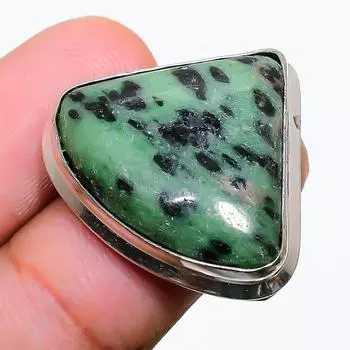 Кольцо из серебра 925 пробы с рубиновым цоситом, созданное в лаборатории, размер 7 J5U60