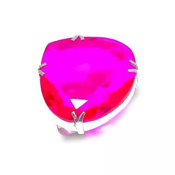 Кольцо из серебра 925 пробы с натуральным розовым рубиллитом, размер 9, ручная работа e4G12