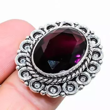 Кольцо из серебра 925 пробы с драгоценным камнем аметист, размер 4,5 U5T50 4.5 фиолетовый