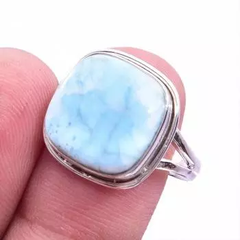 Кольцо из серебра 925 пробы с драгоценным камнем Natural Republic Larimar, размер 10 c1E15