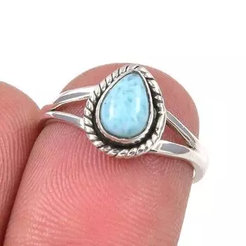 Кольцо из серебра 925 пробы с драгоценным камнем Natural Republic Larimar S.5.5 G1V13
