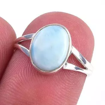 Кольцо из серебра 925 пробы с натуральным радужным лунным камнем ручной работы S.6 B7B85