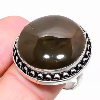 Кольцо из серебра 925 пробы с драгоценным камнем Mookaite, размер 8,5 v1R54 8.5 красный