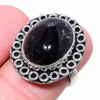 Кольцо из серебра 925 пробы с драгоценным камнем аметист, размер 7,5 г6Y18 7.5 фиолетовый