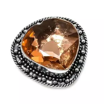 Кольцо из серебра 925 пробы с драгоценным камнем морганит, размер 8,5 v6B48