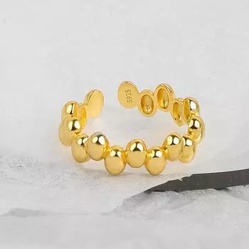 Кольцо из серебра 925 пробы с простым дизайном, овальное, геометрическое, гладкое, открывающееся, для женщин, подарок на вечеринку