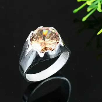 Кольцо из серебра 925 пробы с натуральным морганитом, размер 10,75 l3Y25