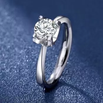 Кольцо из серебра 925 пробы, стерлинговое серебро, муассанит, золото, кольцо с головой быка, женское, однокаратное кольцо с бриллиантом цвета D, с четырьмя когтями 6