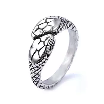 Кольцо из серебра 925 пробы в стиле ретро с изображением головы змеи, кольцо с рисунком головы змеи, персонализированное креативное кольцо 5