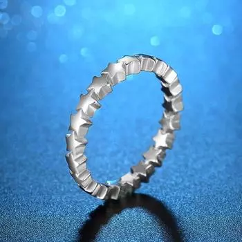 Кольцо из серебра 925 пробы в форме межзвездного неба, тайские обручальные кольца для женщин, креативное кольцо с потертым хвостом, подарки на помолвку 8