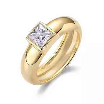 Кольцо из серебра S925 с муассанитом 1 карат, женское, нишевое, в стиле хай-энд, в стиле Ins, золотое, полностью серебряное ювелирное изделие Beauty 5