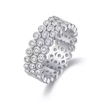 Кольцо из серебра S925 с муассанитом, кольцо на все тело, ювелирные изделия для рук Beauty 5