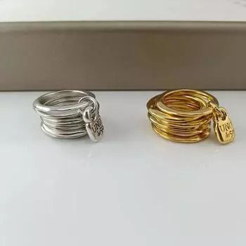Кольцо из шести колец можно разделить на пару колец для интернет-магазина ювелирных изделий No. 6 серебряный