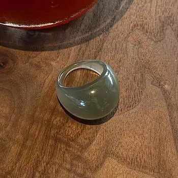 Кольцо из смолы с инопланетным дизайном, с холодным и броским открытием, гальваническое покрытие медью, универсальное кольцо для женщин 17-18mm