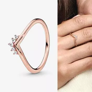 Кольцо из стерлингового серебра 925 пробы, розовое золото, дуговое кольцо для женщин, подарок на свадьбу, модные украшения 7