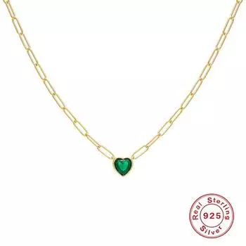 Кольцо из стерлингового серебра 925 пробы, легкая роскошь, форма любви, многослойная цепочка для ключицы, супер яркий цвет, дофаминовое ожерелье с отделкой, женское 925 Silver