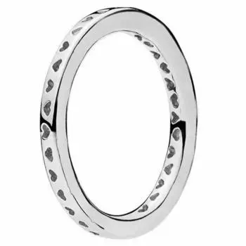 Кольцо из стерлингового серебра 925 пробы 1:1 розовая золотая зачарованная корона с фирменными сердцами, вневременное зигзагообразное женское кольцо, модные украшения своими руками 7