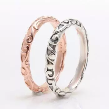Кольцо из стерлингового серебра 925 пробы, розовое золото, блестящее кольцо с узором для женщин, подарок на свадьбу, модные украшения 10