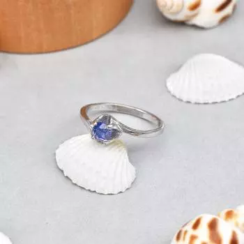 Кольцо из серебра 925 пробы с натуральным драгоценным камнем голубым танзанитом, размер 5,5, США. Подарочное кольцо на свадьбу, годовщину, день рождения и Рождество. 5.5 US