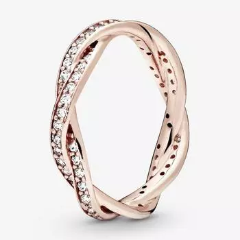 Кольцо из стерлингового серебра 925 пробы, креативное кольцо из розового золота с яркими плетеными линиями для женщин, подарок на свадьбу, модные украшения 10