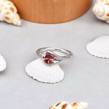 Кольцо из стерлингового серебра 925 пробы с натуральным оранжевым турмалином, размер 4, подарок США 4 US