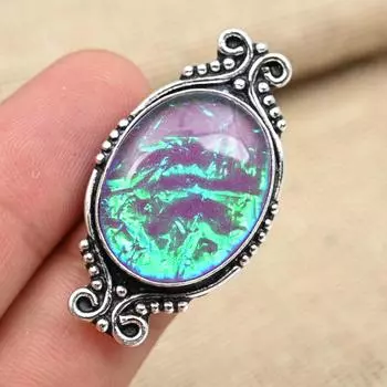 Кольцо из стерлингового серебра 925 пробы с розовым драгоценным камнем опала триплета ручной работы прекрасное для нее 4 розовый