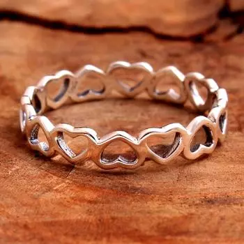 Кольцо из стерлингового серебра 925 пробы, кольцо в виде сердца, обручальное кольцо 5 серебряный