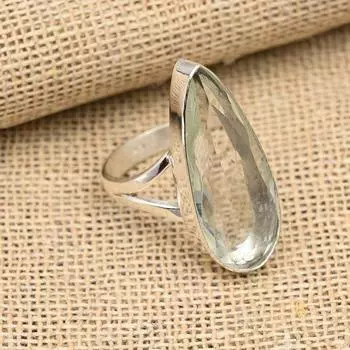 Кольцо из стерлингового серебра 925 пробы с белым топазом и драгоценным камнем ручной работы на Рождество 4 белый