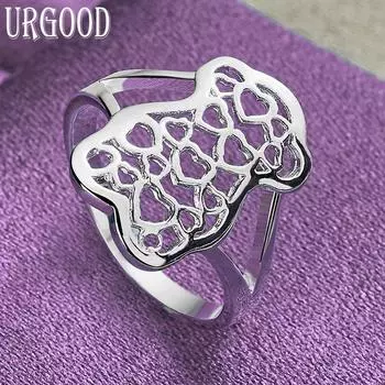 Кольцо из стерлингового серебра 925 пробы с модным узором, красивые подарочные ювелирные изделия 7#