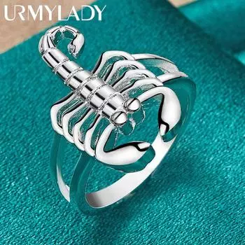 Кольцо из стерлингового серебра 925 пробы со скорпионом 7 8 9 10, модные украшения 7