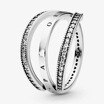 Кольцо из стерлингового серебра 925 пробы, новое флип-кольцо с двухрядным кольцом с кристаллами Cz для женщин, подарок на свадьбу, модные украшения 5