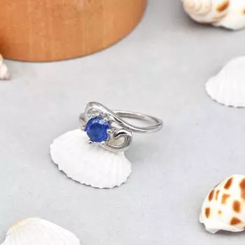 Кольцо из стерлингового серебра 925 пробы с натуральным круглым танзанитом, размер 4,75, подарок США 4.75 US