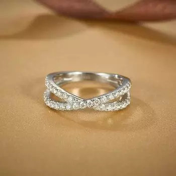 Кольцо из стерлингового серебра 925 пробы с крестом VVS D 1,5 мм, кольцо с муассанитом, ювелирные кольца для помолвки, свадьбы