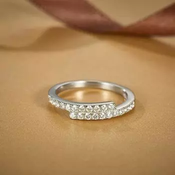 Кольцо из стерлингового серебра 925 пробы с муассанитом, штабелируемое кольцо, кольцо с крестом из муассанита для женщин 5