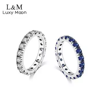 Кольцо из стерлингового серебра 925 пробы с бриллиантами и цирконием, женское кольцо высокого класса 5 белый