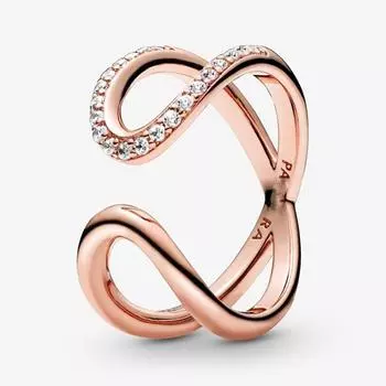 Кольцо из стерлингового серебра 925 пробы, розовое золото, вечный символ, открытое кольцо для женщин, подарок на свадьбу, модные украшения 5