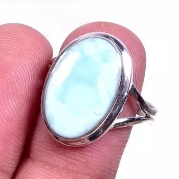 Кольцо из стерлингового серебра 925 пробы с драгоценным камнем Natural Republic Larimar S.9 H5l02