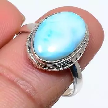 Кольцо из стерлингового серебра 925 пробы с драгоценным камнем Natural Republic Larimar S.9 m2A50