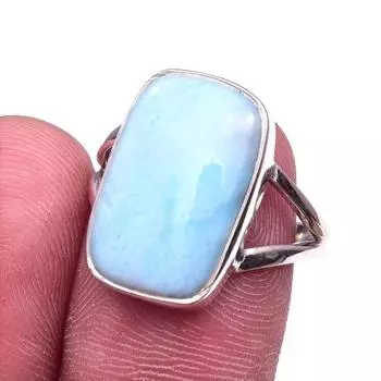 Кольцо из стерлингового серебра 925 пробы с драгоценным камнем Natural Republic Larimar S.8 y2D01